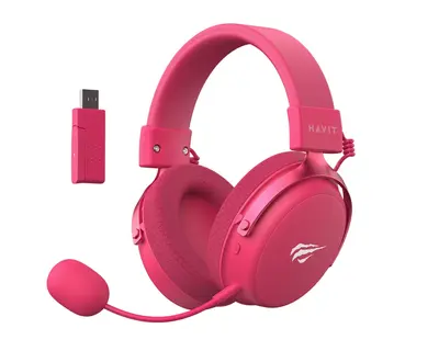 Havit H2015 Pro Five-Mode Vezeték Nélküli Gamer Headset - Magenta