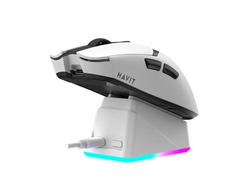 Havit Houyi M4 PRO X Tri-Mode Vezeték Nélküli Gamer Egér + Dokkoló – 3. kép