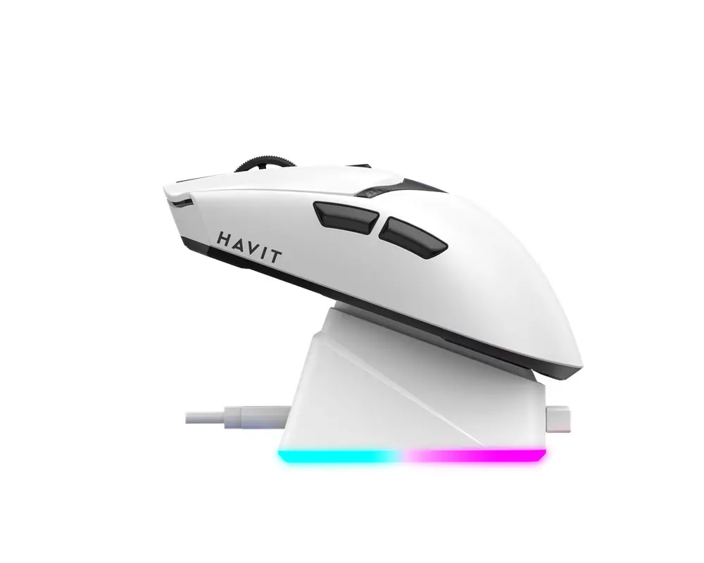 Havit Houyi M4 PRO X Tri-Mode Vezeték Nélküli Gamer Egér + Dokkoló – 4. kép