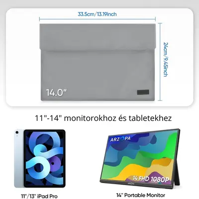 Arzopa Védőtok 14" Hordozható Monitorhoz – 2. kép