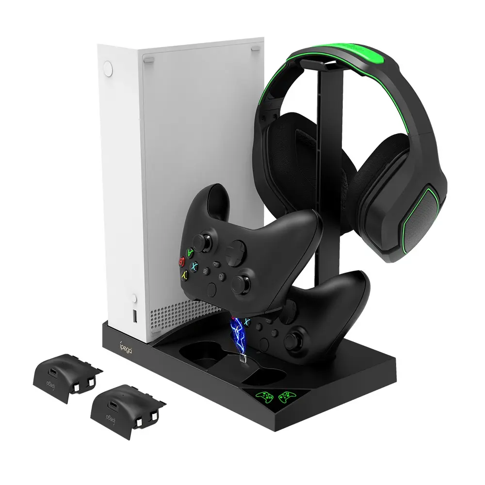 IPega XBS013 Xbox Series S Multifunkciós Állvány RGB + 2 db 1400mAh Akkumulátor – 5. kép
