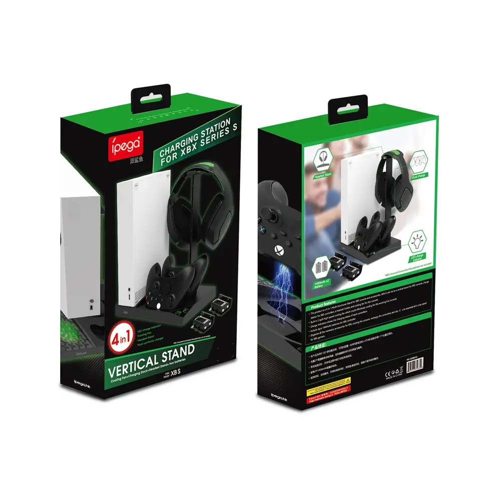 IPega XBS013 Xbox Series S Multifunkciós Állvány RGB + 2 db 1400mAh Akkumulátor – 7. kép