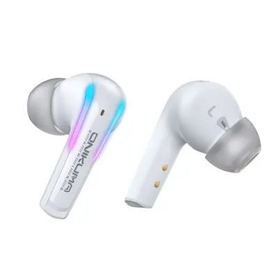 Onikuma T27 2,4 GHz és Bluetooth 5.3 TWS gamer fülhallgató, fehér – 2. kép
