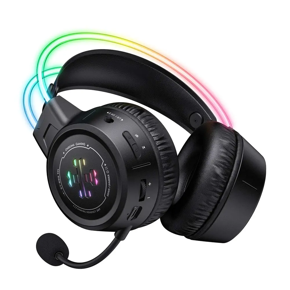 Onikuma GT889 3-Mode vezeték nélküli gamer headset, fekete – 5. kép