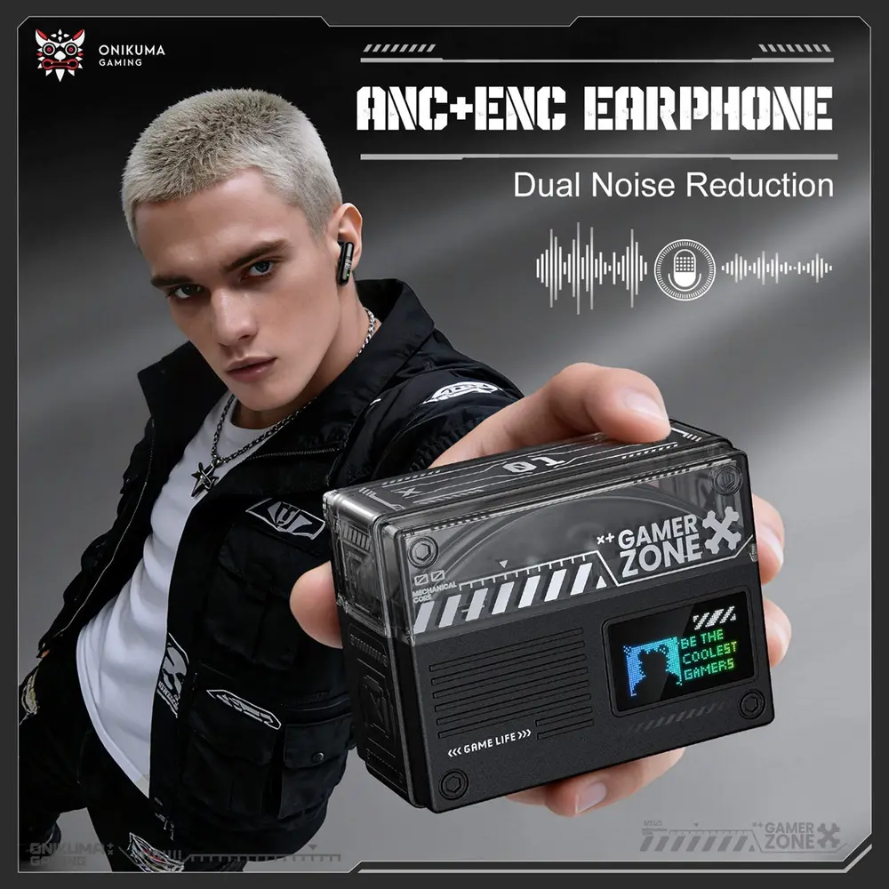Onikuma TX602 Tri-Mode Vezeték Nélküli Gamer Fülhallgató TWS – 7. kép