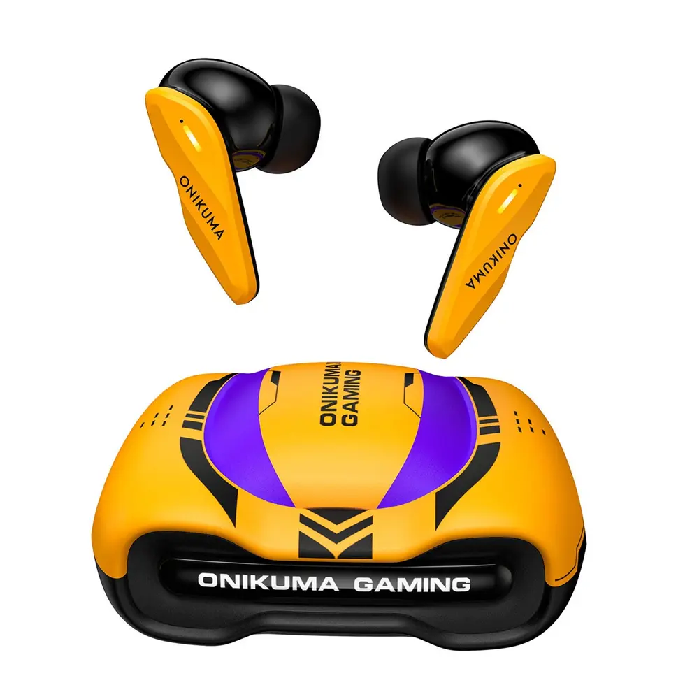Onikuma TX616 Bluetooth 5.4 és 2,4 GHz TWS gamer fülhallgató, sárga – 3. kép
