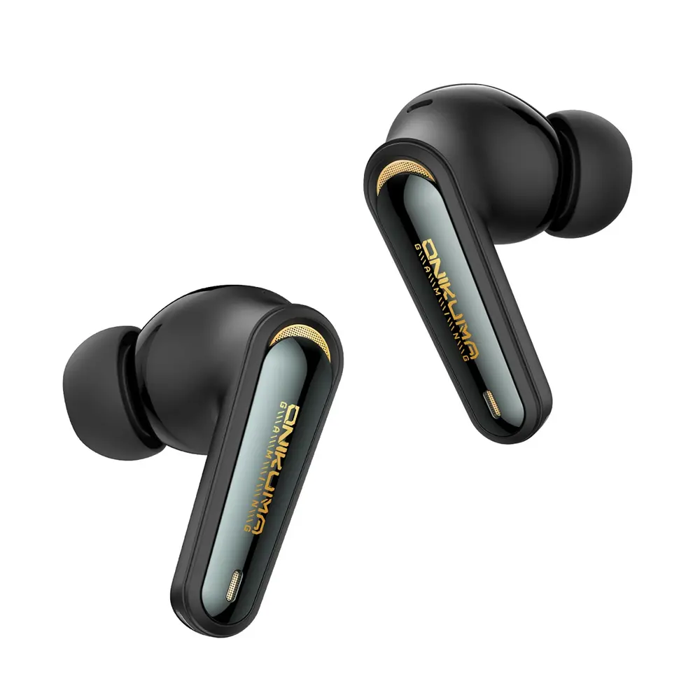 Onikuma TX610 Bluetooth 5.4 és 2,4 GHz ANC+ENC TWS gamer fülhallgató, fekete – 3. kép