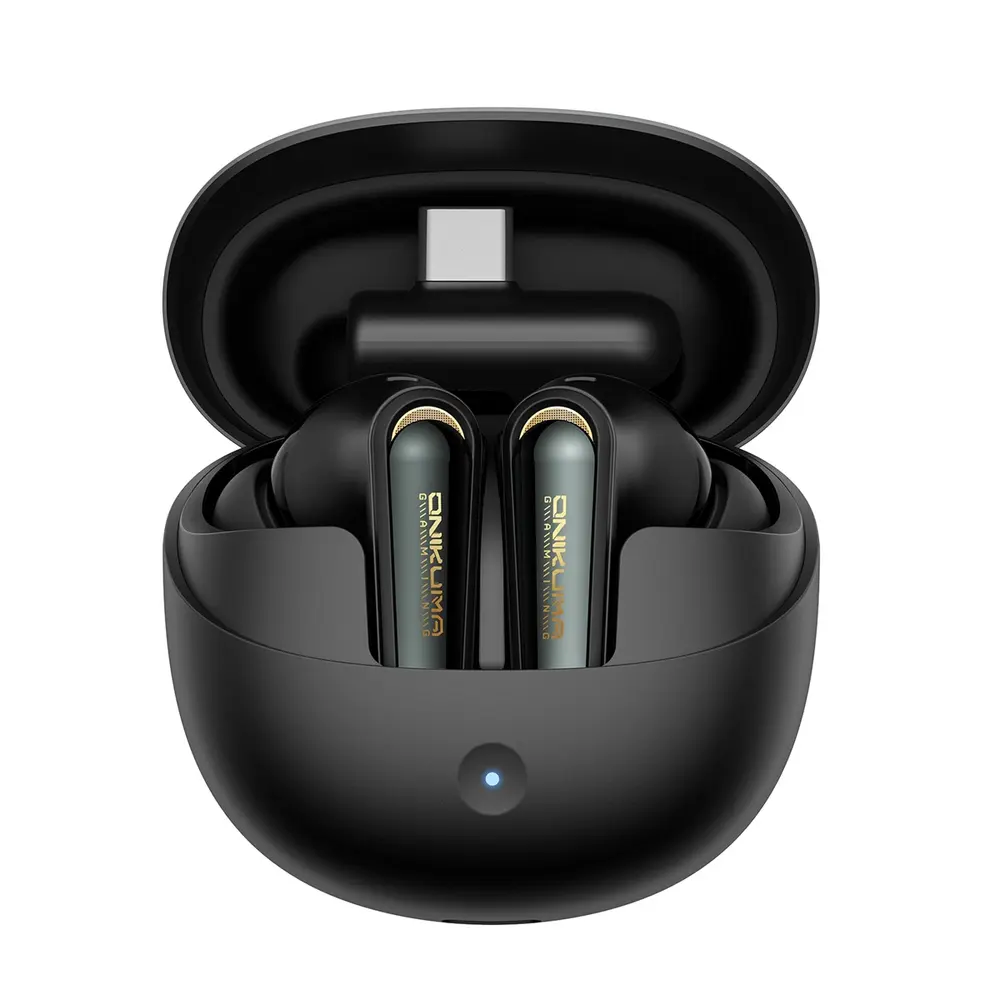Onikuma TX610 Bluetooth 5.4 és 2,4 GHz ANC+ENC TWS gamer fülhallgató, fekete – 5. kép