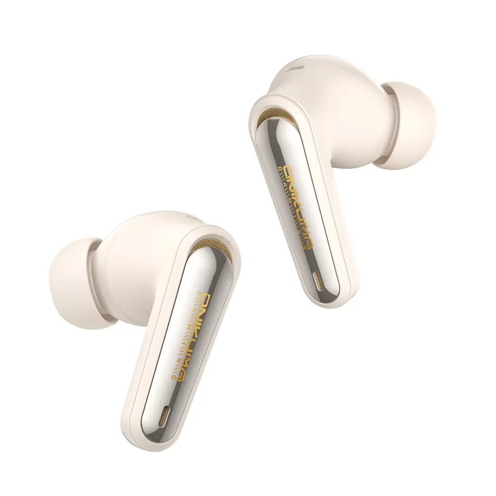 Onikuma TX610 Bluetooth 5.4 és 2,4 GHz ANC+ENC TWS gamer fülhallgató, bézs – 3. kép