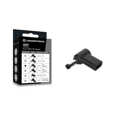 Conceptronic átalakító - ABBY15PC03 (USB-C to ACER/Universal 5.5x1,7mm 18-20V, PD:100W, fekete) – 2. kép