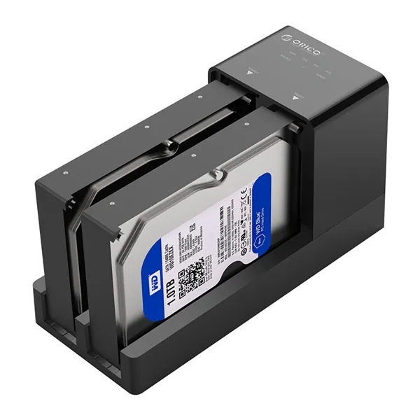 Orico HDD/SSD Dokkoló - 3.5" SATA HDD Duplicator (2x 2,5"/3,5" HDD/SSD -> USB-A, Max.: 16TB, fekete) – 4. kép