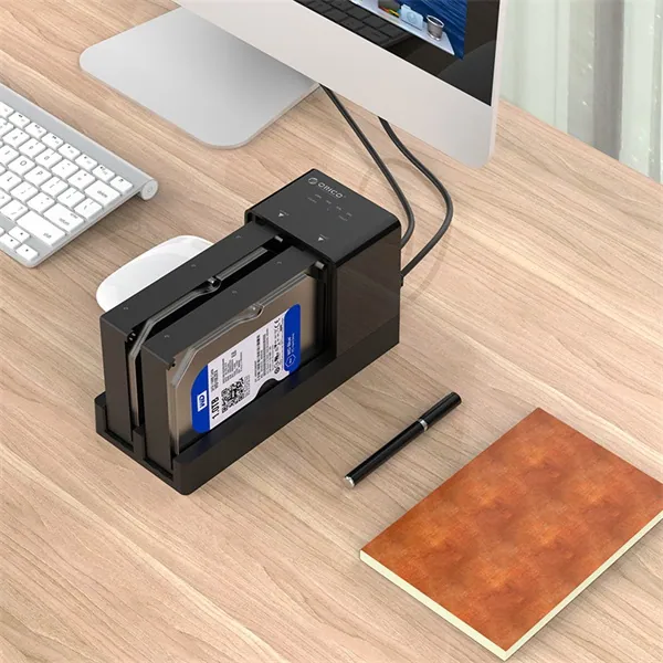 Orico HDD/SSD Dokkoló - 3.5" SATA HDD Duplicator (2x 2,5"/3,5" HDD/SSD -> USB-A, Max.: 16TB, fekete) – 5. kép