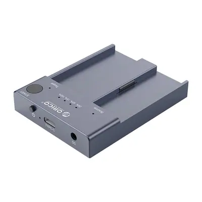 Orico M.2 SSD Dokkoló - M2P2-C3-C-EU (2xM.2 NVMe -> USB-A/C, Max.: 2TB, Offline Klón funkció, Max.: 10Gbps, szürke)