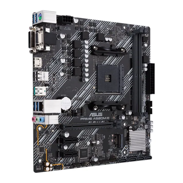 Asus Alaplap - AMD PRIME A520M-E/CSM AM4 (A520, 2xDDR4 4600MHz, 1xGBE LAN, 1xM.2, 4xSATA3, 6xUSB2.0, 7xUSB3.2) – 3. kép
