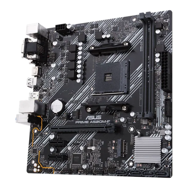 Asus Alaplap - AMD PRIME A520M-E/CSM AM4 (A520, 2xDDR4 4600MHz, 1xGBE LAN, 1xM.2, 4xSATA3, 6xUSB2.0, 7xUSB3.2) – 4. kép
