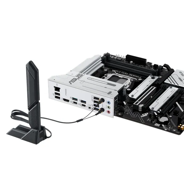 Asus Alaplap - AMD PRIME X870-P WIFI AM5 (X870, ATX, 4xDDR5 8000+MHz, 2xSATA3, 4x M.2, HDMI+USB4) – 5. kép