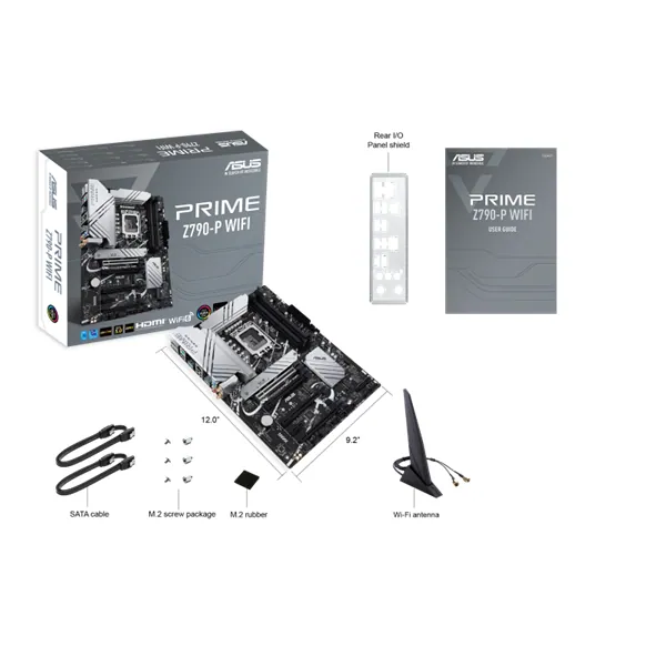 Asus Alaplap - Intel PRIME Z790-P WIFI LGA1700 (Z790, ATX, 4xDDR5 7200+MHz, 4xSATA3, 3xM.2, HDMI+DP) – 6. kép