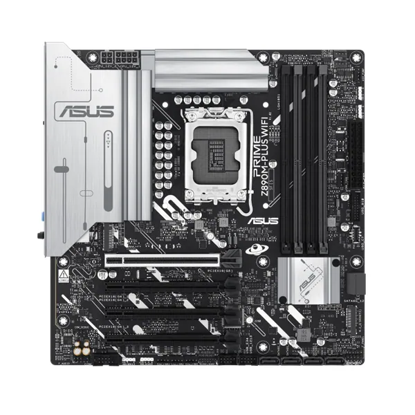 Asus Alaplap - Intel PRIME Z890M-PLUS WIFI LGA1851 (Z890, ATX, 4xDDR5 8666+MHz, 6xSATA3, 3xM.2, HDMI+DP+Type-C) – 2. kép