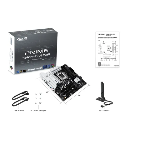 Asus Alaplap - Intel PRIME Z890M-PLUS WIFI LGA1851 (Z890, ATX, 4xDDR5 8666+MHz, 6xSATA3, 3xM.2, HDMI+DP+Type-C) – 4. kép