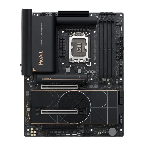 Asus Alaplap - Intel PROART Z890-CREATOR WIFI LGA1851 (Z890, ATX, 4xDDR5 9066+MHz, 4xSATA3, 5xM.2, HDMI+3xTB) – 2. kép
