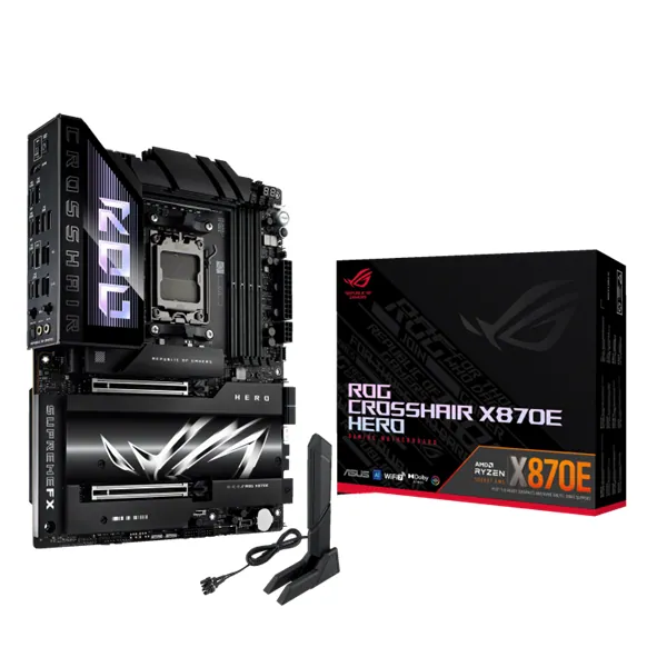 Asus Alaplap - AMD ROG CROSSHAIR X870E HERO AM5 (X870, ATX, 4xDDR5 8600+MHz, 4xSATA3, 5x M.2, HDMI+2xUSB4) – 8. kép