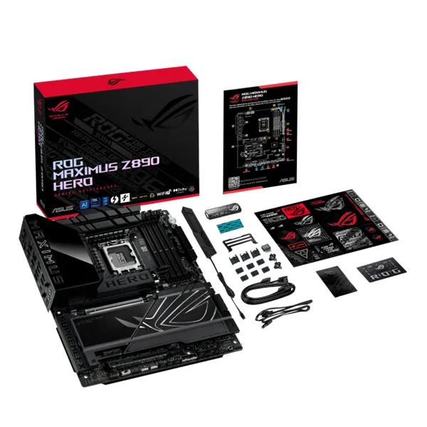 Asus Alaplap - Intel ROG MAXIMUS Z890 HERO LGA1851 (Z890, ATX, 4xDDR5 9200+MHz, 4xSATA3, 6xM.2, HDMI+2xThunderbolt) – 7. kép