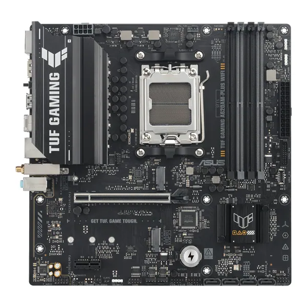 Asus Alaplap - AMD TUF GAMING A620AM-PLUS WIFI AM5 (A620, 4xDDR5 7600+MHz, 1x 2,5 Gb LAN, 2xM.2, 4xSATA3, HDMI+2xDP) – 2. kép