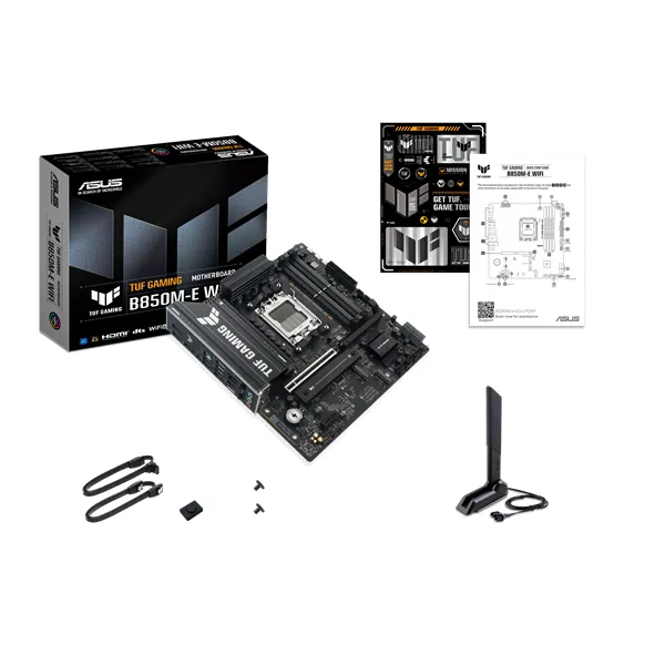 Asus Alaplap - AMD TUF GAMING B850M-E WIFI AM5 (B850, MicroATX, 4xDDR5 8000+MHz, 4xSATA3, 3x M.2, HDMI+2xDP) – 5. kép