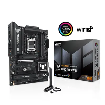 Asus Alaplap - AMD TUF GAMING B850-PLUS WIFI AM5 (B850, ATX, 4xDDR5 8000+MHz, 4xSATA3, 3x M.2, HDMI+DP)