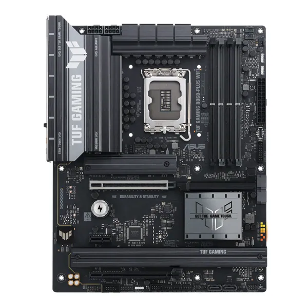 Asus Alaplap - Intel TUF GAMING B860-PLUS WIFI s1851 (B860, 4xDDR5 8666+MHz, 4xSATA3, 3xM.2, HDMI+DP+USB-C) – 2. kép