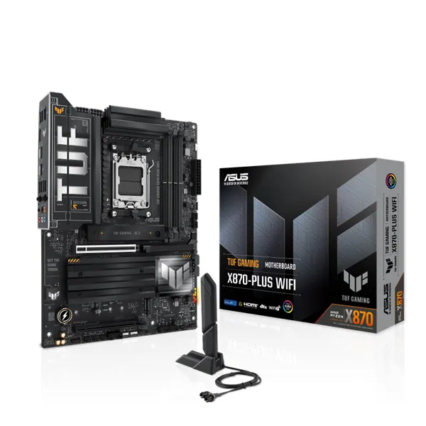 Asus Alaplap - AMD TUF GAMING X870-PLUS WIFI AM5 (X870, ATX, 4xDDR5 8000+MHz, 2xSATA3, 4x M.2, HDMI+USB4) – 5. kép
