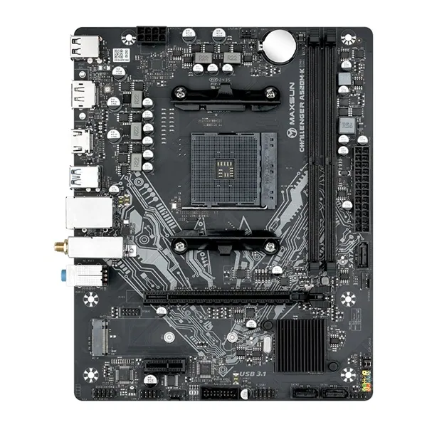 Maxsun Alaplap - AMD MS-CHALLENGER A520M-K WIFI AM4 (A520, mATX, 2xDDR4 2666MHz, 3xSATA3, M.2, HDMI, DP) – 3. kép