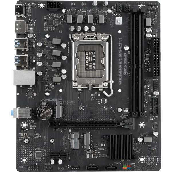 Maxsun Alaplap - Intel MS-CHALLENGER B760M-H WIFI s1700 (B760, mATX, 2xDDR4 3200MHz, 2xSATA3, 2xM.2, HDMI, DP)