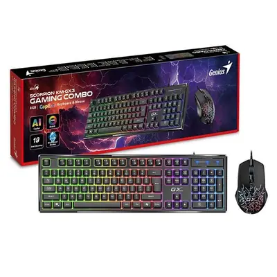 Genius Scorpion KM-GX3 Gaming RGB Copilot Keyboard Combo Black HU