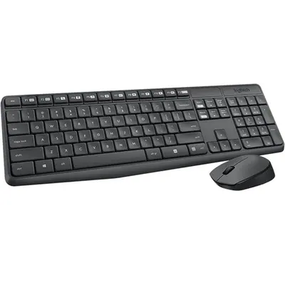 Logitech MK235 Wireless Combo billentyűzet + egér Black HU
