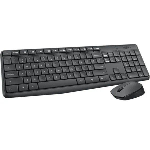 Logitech MK235 Wireless Combo billentyűzet + egér Black HU