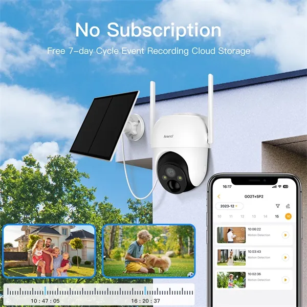 Laxihub GO2T-SP2 Outdoor Battery PT Camera with Solar Panel – 3. kép