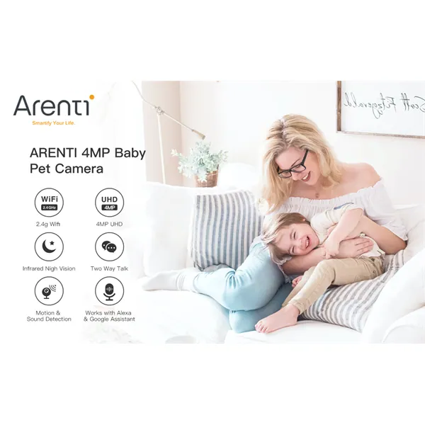 Arenti IP wifi csempekamera - IN1Q (4MP, 3,6mm, IR 10m, microSD, mikrofon, hangszóró, beltéri) – 4. kép