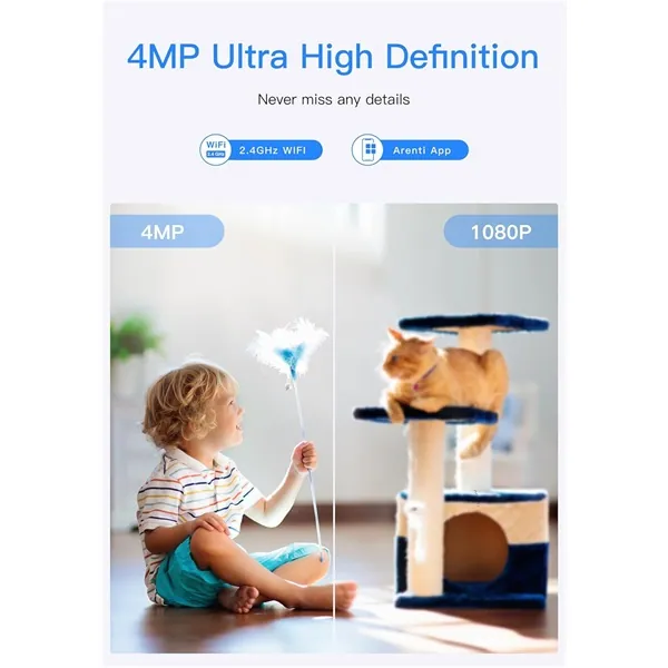 Arenti IP wifi csempekamera - IN1Q (4MP, 3,6mm, IR 10m, microSD, mikrofon, hangszóró, beltéri) – 8. kép