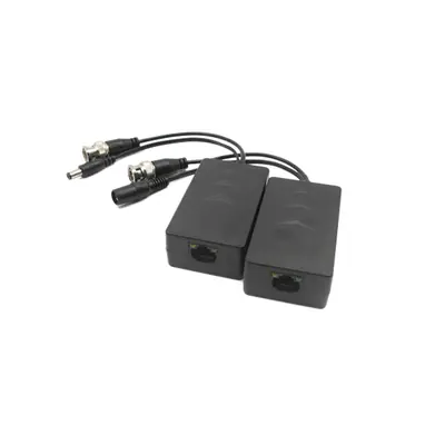 Dahua Video Balun+táp - PFM801-4MP-B10 (10db/csomag; HDCVI, 2MP 200m, Cat5e/Cat6; 24–36 VDC in - 12V out)