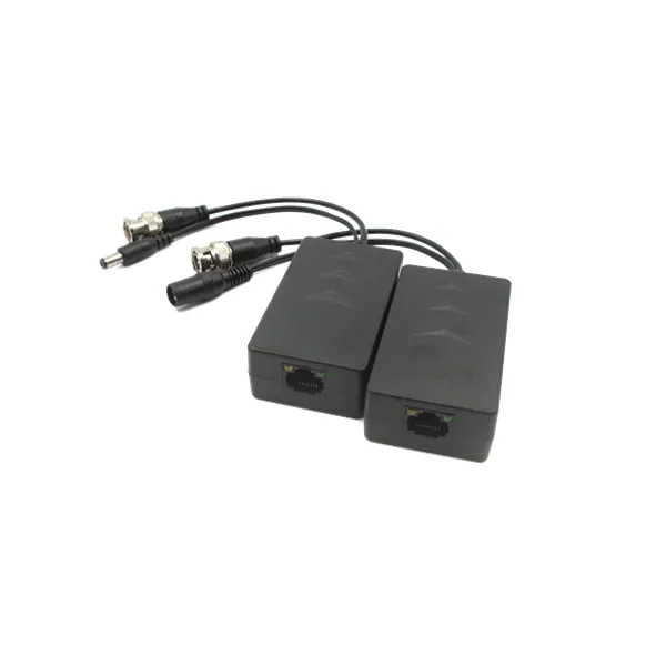 Dahua Video Balun+táp - PFM801-4MP-B10 (10db/csomag; HDCVI, 2MP 200m, Cat5e/Cat6; 24–36 VDC in - 12V out)
