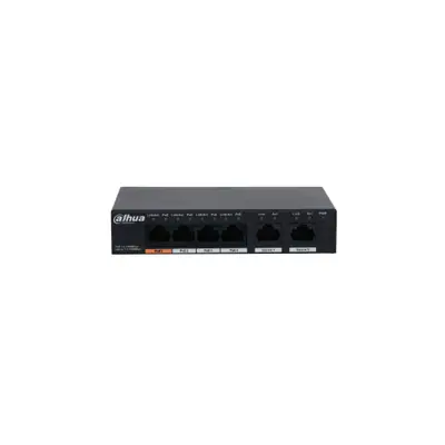 Dahua switch PoE - PFS3006-4GT-60 (4x 1Gbps PoE + 2x 1Gbps uplink, 60W)