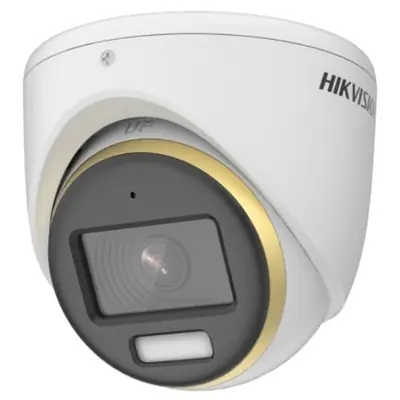 Hikvision 4in1 Analóg turretkamera - DS-2CE70DF3T-MFS (2MP, ColorVu, 3,6mm, fehér fény 20m, mikrofon)