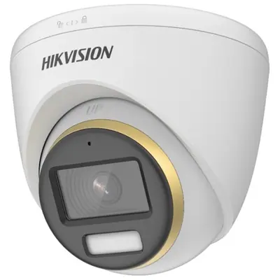 Hikvision 4in1 Analóg turretkamera - DS-2CE72DF3T-FS (2MP, ColorVu, 3,6mm, fehér fény 40m, mikrofon)
