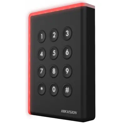 Hikvision RFID kártyaolvasó - DS-K1108ADK (DESfire 13,56MHz + billentyűzet, RS-485/Wiegand)