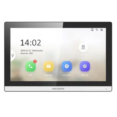 Hikvision IP kaputelefon - DS-KH6350-WTE1 (beltéri, 7" touch, 1024x600, WiFi, PoE)