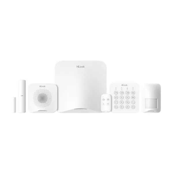HiLook Vezeték nélküli riasztó szett - ALARM-A201PS-KIT1-16WE (16 zóna, 868MHz, WiFi, 4G, 6 részes)