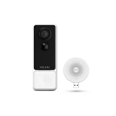 Meari IP wifi Videó Kapucsengő - B1 (3MP, 3,6mm, IR 10m, 5200mAh, microSD, mikrofon, hangszóró, PIR, kültéri IP65) – 2. kép
