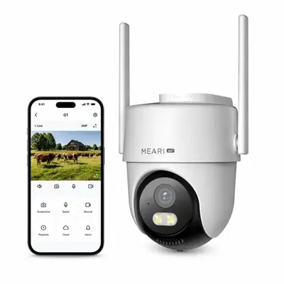 Meari IP 4G PT Dómkamera - G1 (4MP, éjjellátás 30m, microSD, mikrofon, hangszóró, emberfelismerés, kültéri IP65) – 2. kép