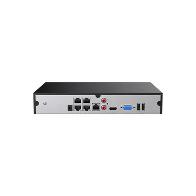 Tenda NVR rögzítő - TN3104-4P (4 csatorna, H265+, max 8MP, 4xRJ45 802.3at PoE, 2xUSB, 1x Sata (max 10TB)) – 2. kép